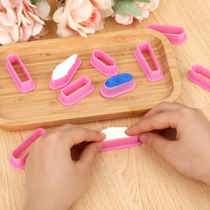 Polymer Clay Cutters, 10 Pieces Clay Sculpting Tools Polymer Clay Earrings Cutters Kit Basic Clay Cutters Tools Sculpting Polymer Clay Molds Dangle Shape Clay Cutters for Polymer Clay Jewelry Making