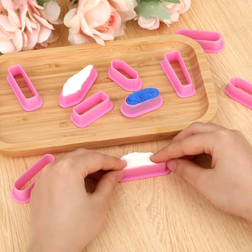 Polymer Clay Cutters, 10 PCS Clay Earrings Cutter Kit Sculpting Dangle Shape Clay-Cutter Tools with 8 PCS Circle Shape Cutters for DIY Polymer-Clay Jewelry Making