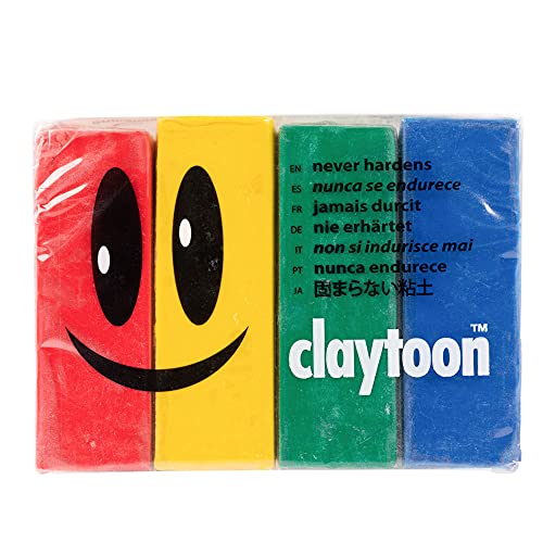 Claytoon Modeling Clay – Primary 1 lb Set – for Adult Use Only – Perfect for Claymation, Stop Motion, Models, and More! - color: Primary