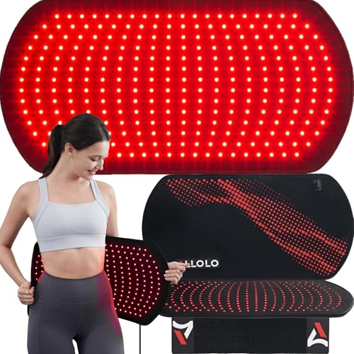 ALLOLO Red Light Therapy for Body, 3 in 1 LEDs Red Light Therapy Belt with Timer Remote Control, 660nm 850nm Infrared Light Therapy Pad for Body Waist Shoulder Knee, 27.6" x 13.9" Large Area - size: 27.6"*13.9"
