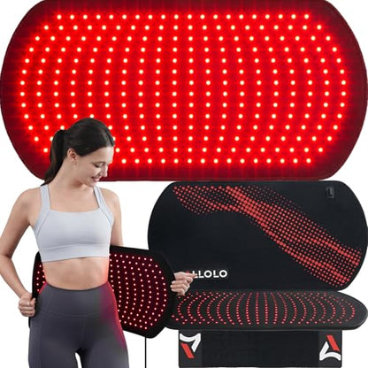 ALLOLO Red Light Therapy for Body, 3 in 1 LEDs Red Light Therapy Belt with Timer Remote Control, 660nm 850nm Infrared Light Therapy Pad for Body Waist Shoulder Knee, 27.6" x 13.9" Large Area - size: 27.6"*13.9"