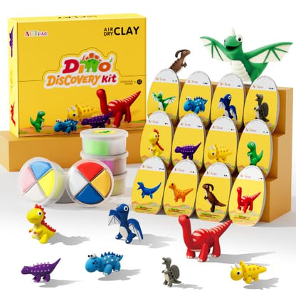 ARTPAR Air Dry Clay Kit,Dinosaur Modeling Magic Clay,Kids DIY Crafts Gifts - color: Clay Dinosaur Kit
