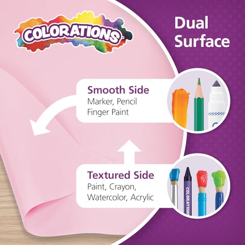 Colorations Dual Surface Paper Roll, Pink, 36" x 1000' - color: Pink