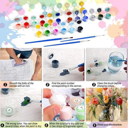 niurenmaoyi Garden Paint by Numbers Kit for Adult Beginner,16X20in - color: Adults' Paint-By-Number Kits-0521-07