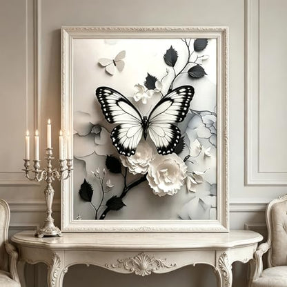 Butterfly Diamond Painting Kits for Adults,Flowers Diamond Art Kits - color: KM1071-1