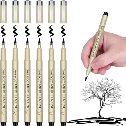 02 Micro Pen, Black Fine Point Pen with Waterproof Archival Ink, 0.28mm Fineliner Ink Pens for Artist Illustration, Sketching, Anime, Manga, Technical Drawing and Scrapbooking - color: Black