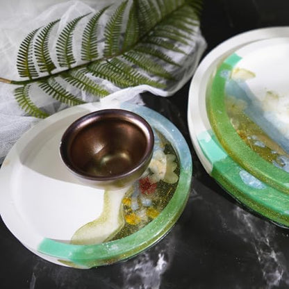 Set of 11'', 8'', 6'' Round Tray Molds Tray Resin Molds, Round Serving Tray Mold with Edges Rolling Tray Mold for Resin Silicone Tray Molds with Sides for Resin Casting Shiny Surface & Durable - color: 3 pcsRound Tray Molds