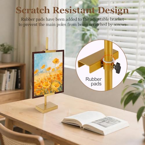 30'' Adjustable Tabletop Easel Stand, Gold Easel for Display - color: Gold, size: 30inch