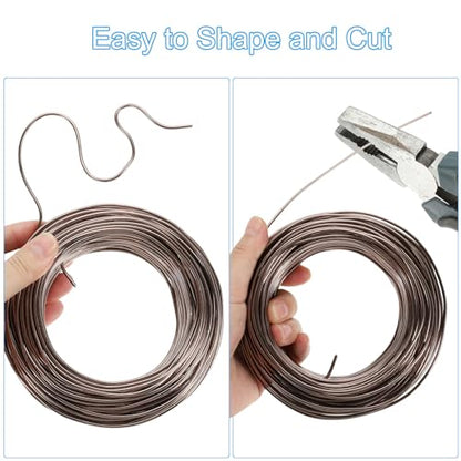 PATIKIL Bonsai Training Wire 6mm x 10.5ft Anodized Aluminum Brown - color: Brown, size: 6 mm x 3.2 m