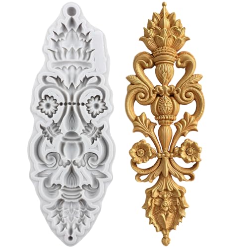 Baroque Polymer Clay Mold Baroque Scroll Lace Silicone Molds | DIY Craft Epoxy Resin Casting Polymer Clay Tools Crafts Air Dry Jewelry Making - color: Style P