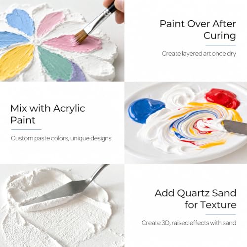 Smallbudi Thick Modeling Paste 1142 ml / 56.4oz for Acrylic Painting - size: 1142 ml