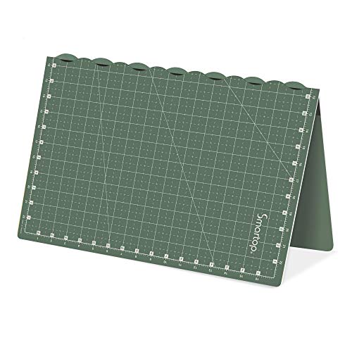 SMARTOP 24"x18" Self Healing 3 Layer Folding Cutting Mat, Non-Slip Non-Reflective, Great for Crafts, Quilting, Sewing, Scrapbooking Molandi Green (Molandi Green)