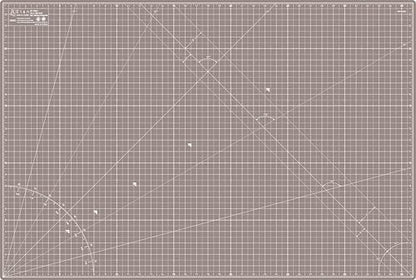 Elan Cutting Mat A1 Black & Taupe, Large Self Healing Cutting Mat 24 x 36 Inch, 5-Ply Craft Board Black, Hobby Board for Crafts 24x36 Inch - style: 36 x 24"