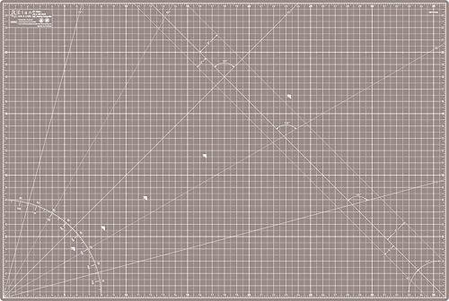 Elan Cutting Mat A1 Black & Taupe, Large Self Healing Cutting Mat 24 x 36 Inch, 5-Ply Craft Board Black, Hobby Board for Crafts 24x36 Inch - style: 36 x 24"