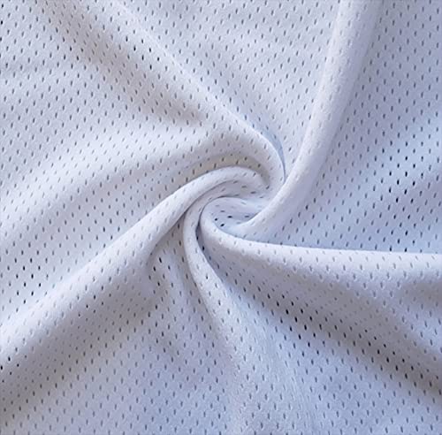 Pico Textiles 1 Yard – White Polyester Pro Mesh Heavy Jersey Fabric - Sold by The Yard - Variety of Colors - Durable Athletic Mesh Fabric, Ideal for Sewing Soccer and Basketball Jerseys Uniforms - color: White, size: 1 Yard Bolt