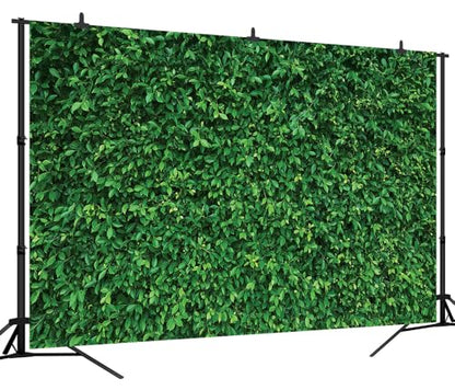 9x6Ft Green Leaves Grass Lawn Party Photography Backdrop - Greenery Decoration for Birthday, Newborn Baby Shower, Wedding - size: 9X6Ft