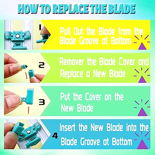 Circle Cutter, Craft Circle Cutters for Crafts, Cut Diameter 4'' to 12.5'' | Paper Circle Cutter with 3 Blades, Circular Paper Cutters, Adjustable Circles Cutter Tool for Papers, Compass Cutting Tool - color: Green