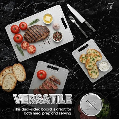 Titanium Cutting Board,100% Pure Titanium Cutting Boards for Kitchen, 2025 New Double Sided Food-Grade Chopping Board for Cutting Meat Vegetable Fruit-Small(11.5x8in) - size: S: 11.5"L x 8"W