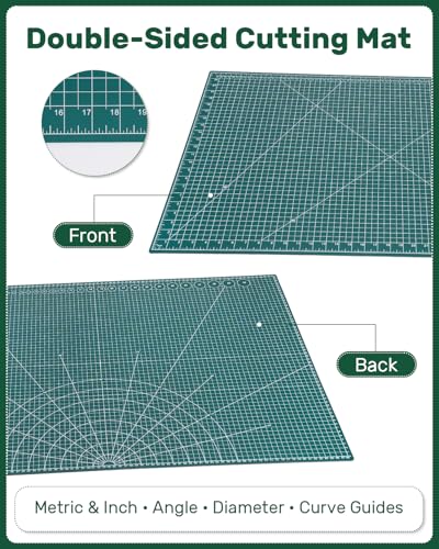 Self Healing Cutting Mat, 35" x 23", Double-Sided Rotary Cutting Mat for Sewing, Quilting, Scrapbooking & Craft, Large Craft Cutting Board for Hobby Use(A1) - size: 35"L x 23"W