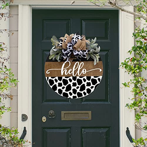 Welcome Stencils for Painting on Wood Welcome Sign Stencil 12" | Reusable Cheetah Print Pattern Stencil for Crafts Round Door Hanger - style: Daily 12p