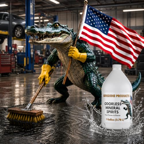 Odorless Mineral Spirits (1 Gallon) - Solvent, Paint Thinner & Degreaser | Industrial Grade Paint Thinner, Degreaser, Equipment Cleaner for Manufacturing, Automotive, Maintenance & Other Applications