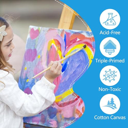 ESRICH Small Canvases for Painting, 6 Pack Canvas 5x7 Inch Stretched Canvas 2/5" Profile Primed Acid Free Painting Canvas for Kids for Oil Paint,Watercolor,Acrylic Paint,Gouache &Tempera. - style: 6 Packs Stretched Canvas - 5*7in