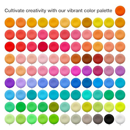 FlyFlag Air Dry Clay - 100 Colors, Ultra Light and Soft, Non-Toxic Modeling Clay for Kids with Tools and Tutorials, for Creative Play and Learning
