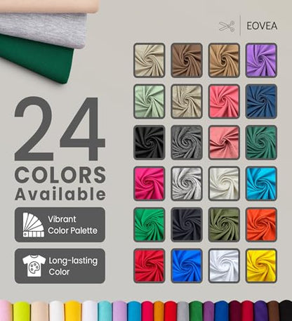 EOVEA - Cotton Spandex Fabric by The Yard - 4 Way Stretch Jersey Knit - Spandex & Cotton T-Shirt Fabric - Lightweight, Breathable - 60" Wide Roll| 10 oz(Charcoal Grey, 1 Yard) - color: Charcoal, size: 1 Yard
