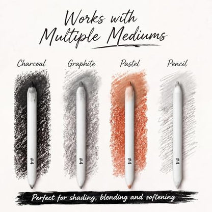 Fulmoon 84 Pcs Blending Stumps Set, Paper Art Blenders for Drawing Sketch Shading Pencil Oil Pastel Blender Tools Drawing Supplies for Charcoal Graphite Pastel Ideal for Artists Students and Beginners - style: Blending Stump