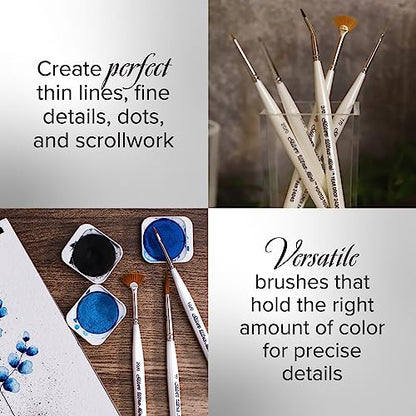 Silver Brush Limited Ultra Mini Detail Paintbrush Set, 4pc - color: Detail Set, size: 4 Pc