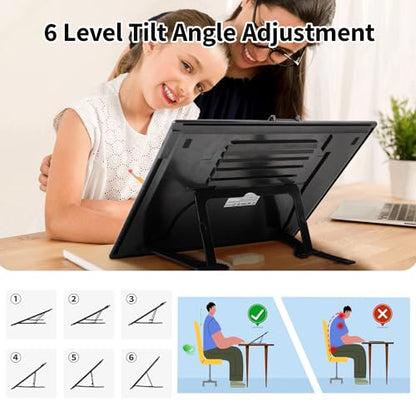 Rechargeable A3 Light Pad for Diamond Painting with Padded Case,Light Board with Stand,3 Colors Stepless Dimmable and 6 Levels of Brightness Light Box for tracing,Drawing,Sketching,Animation