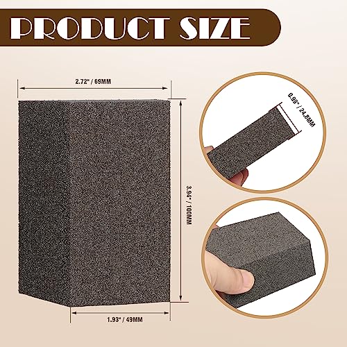 120 Grit Angled Sanding Blocks, Jamiikury Fine Sponge Sand Block Washable and Reusable, Wet & Dry Sandpaper Block for Wood Metal Drywall and Furniture Paint - Pack of 8 - size: 120 Grits