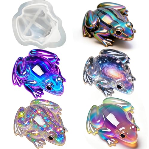 Frog Resin Mold, Animal Frog Silicone Mold for Epoxy Resin Casting | Durable 3D Frog Epoxy Casting Molds for DIY Art Crafts, Garden Decor, Candle Soap Making, Accessories, Home Decor, Birthday - color: Frog Resin Mold