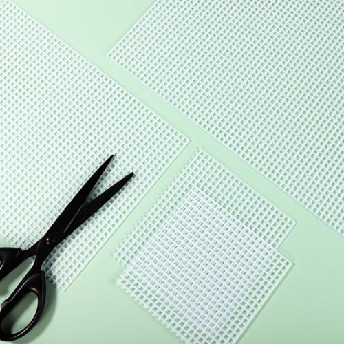 6pcs Plastic Mesh Canvas Sheets, 11.02x9.06in 5CT (Transparent) - color: Transparent