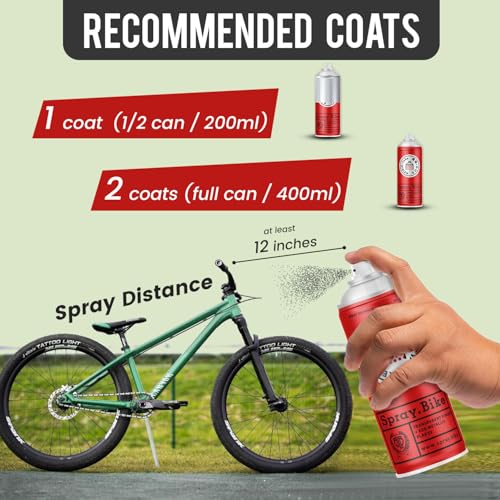 Spray.Bike Keirin Flake Finishing Coat - Hikaru Red, 400ml | Metal Flake Spray Paint Coating | Glitter Spray Paint Topcoat for Steel, Aluminum - color: Flake Red