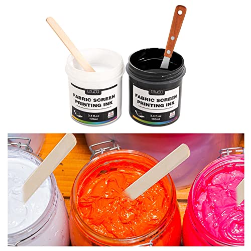 Caydo 38 Pieces Screen Printing Kit Include Fabric Screen Printing Ink, 4 Size Screen Printing Frame, Screen Printing Squeegees, Inkjet Transparency Film, Ink Knife, and Mask Tape - style: 38pcs