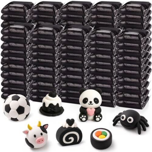 VioraWhite 100 Pcs Air Dry Clay Bulk Modeling Clay for Kids Lightweight Foam Modeling Clays DIY Molding Clays for Kids Adults Crafts Gifts School Project Supplies (Black) - color: Black