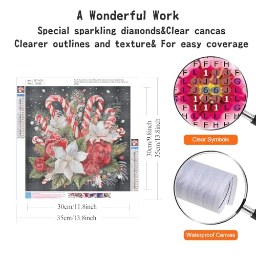 GUMITOON 4 Pack Christmas Diamond Art Kits for Adults-Full Drill Diamond Dots Paintings for Beginners, Round 5D Paint with Diamonds Pictures Gem Art Painting Kits DIY Crafts Kits 14"x14" QCY-126 - color: QCY-126