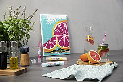 edding 5400 Acrylic 3D Double Liner - Pink - 1 Acrylic Colour Tube - 2 nozzles 2-3,5-10mm - Acrylic Paints for Canvas, Painting Boards and Wood - Waterproof acrylics in Artist-Quality Colours - color: Telemagenta Mat