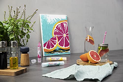 edding 4-5400901 Acrylic 3D Double Liner - Black - 1 Acrylic Colour Tube - 2 nozzles 2-3,5-10mm - Acrylic Paints for Canvas, Painting Boards and Wood - Waterproof acrylics in Artist-Quality Colours - color: Black Mat