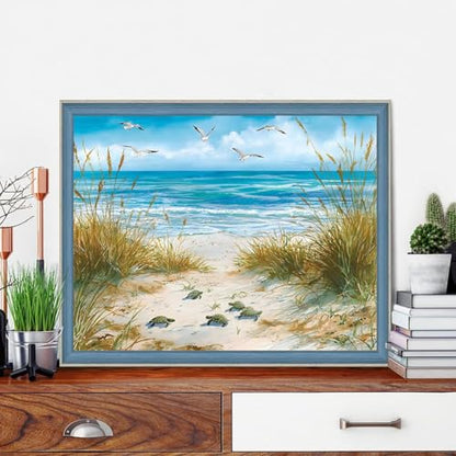 TCDZMYGS Diamond Art Kits for Adults,Beach Diamond Painting Kits 12X16 Inch | 5D Diamond Art Paintings for Beginners,Round Full Drill Diamond Dot Tools Kit,Extra Diamonds,Stress Relief Craft,DIY Gift - color: Beach-2603
