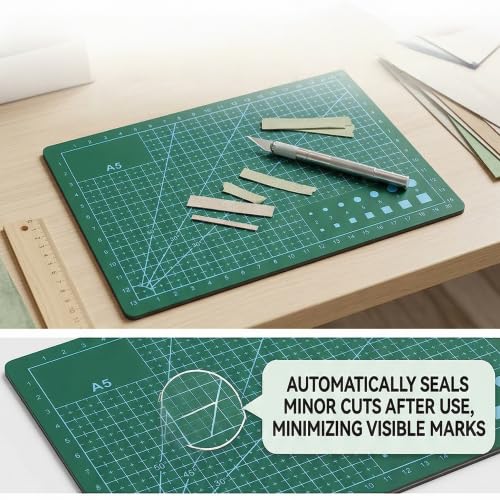 Self Healing Cutting Mat 5.9 x 3 Inch Double Sided Sewing Mat for Crafts Quilting Fabric Precision Scrapbooking Hobby DIY Small Cutting Board