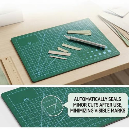 Self Healing Cutting Mat 5.9 x 3 Inch Double Sided Sewing Mat for Crafts Quilting Fabric Precision Scrapbooking Hobby DIY Small Cutting Board