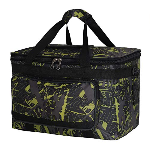 Starsouce Large Capacity Art Supply Organizer Tote Bag – Padded Craft Storage with Adjustable Shoulder Strap, Foldable Travel Caddy for Brushes, Markers, Sketchbook, Watercolor Palette & More - color: Green