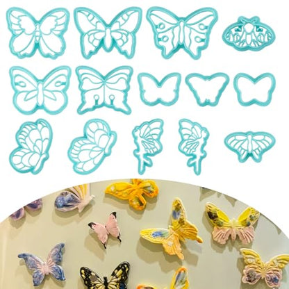 ORIGACH 14 Pcs Butterfly Clay Cutters Set | Spring Butterfly Fairy Polymer Clay Cutters Set for Earring Making Jewelry Making - style: Butterfly