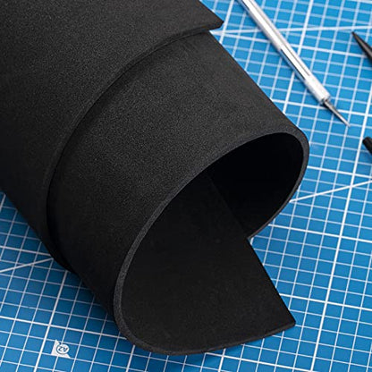 2-Pack Black Eva Foam Sheets roll, Premium eva Craft Foam 3mm Thick, 13.9" x 59", High Density 86kg/m3 for Halloween Cosplay Costume, Crafts, DIY Projects by MEARCOOH - color: 2PCS:Black, size: Thickness-3mm