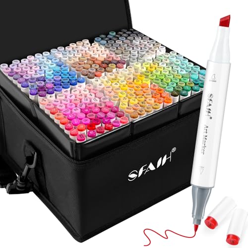 SFAIH Alcohol Markers Set 321 Colors, Chisel & Fine Ultimate Master Series - color: 321 Colors