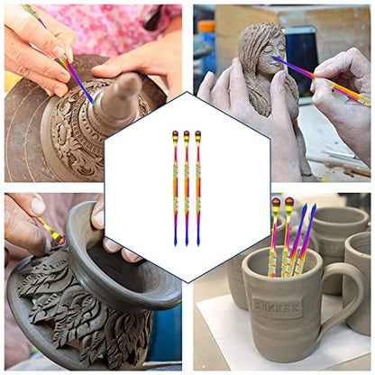 suiwotin 3PCS Wax Carving Tools, Rainbow - color: Rainbow Color- 3PCS
