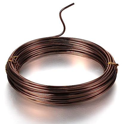 1 Roll Tecunite Aluminum Wire Craft Wire, 10 M X 2 mm, Coffee - color: Coffee, size: 10000 mm x 2 mm