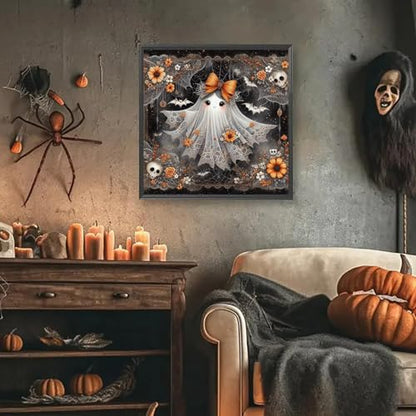 HHMATITS Halloween Diamond Art Kits for Adults 14X14IN - color: Halloween-2